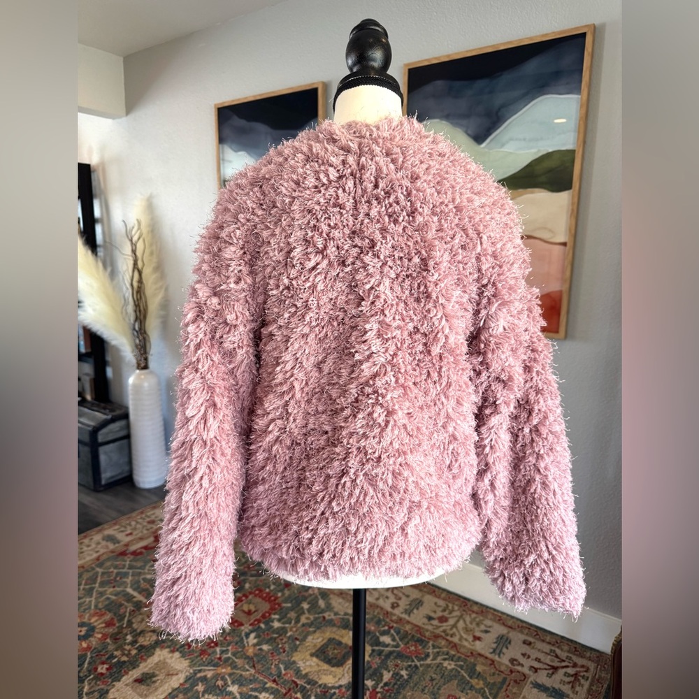 Mystree Soft Mauve Teddy Jacket - Picture 3 of 9